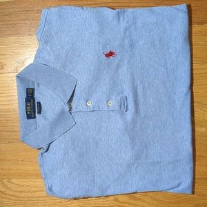 Ralph Lauren Polo Classic Fit Shirt Heather Blue Color Size LG